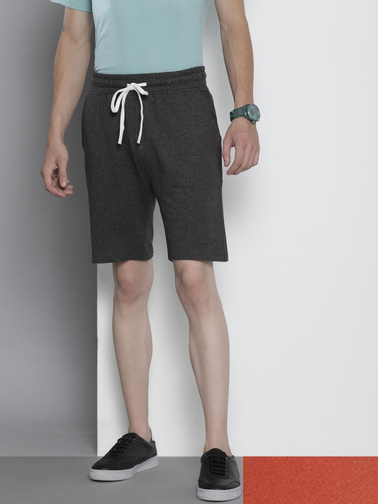 The Indian Garage Co Adult Mens Casual Regular Fit Placement Embroidery Regular Knitted Shorts