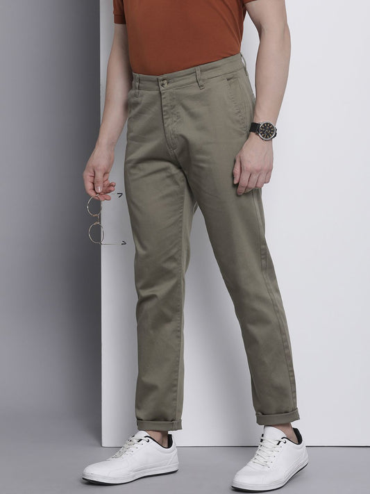 The Indian Garage Co Adult Mens Casual Slim Fit Solid Regular Button / Zip Chinos