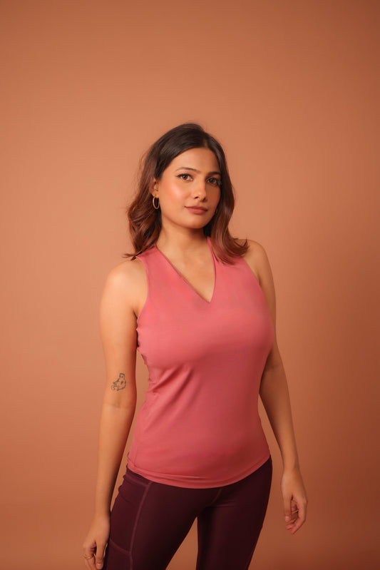 Grace Dusty Rose V-Neck Tank Top