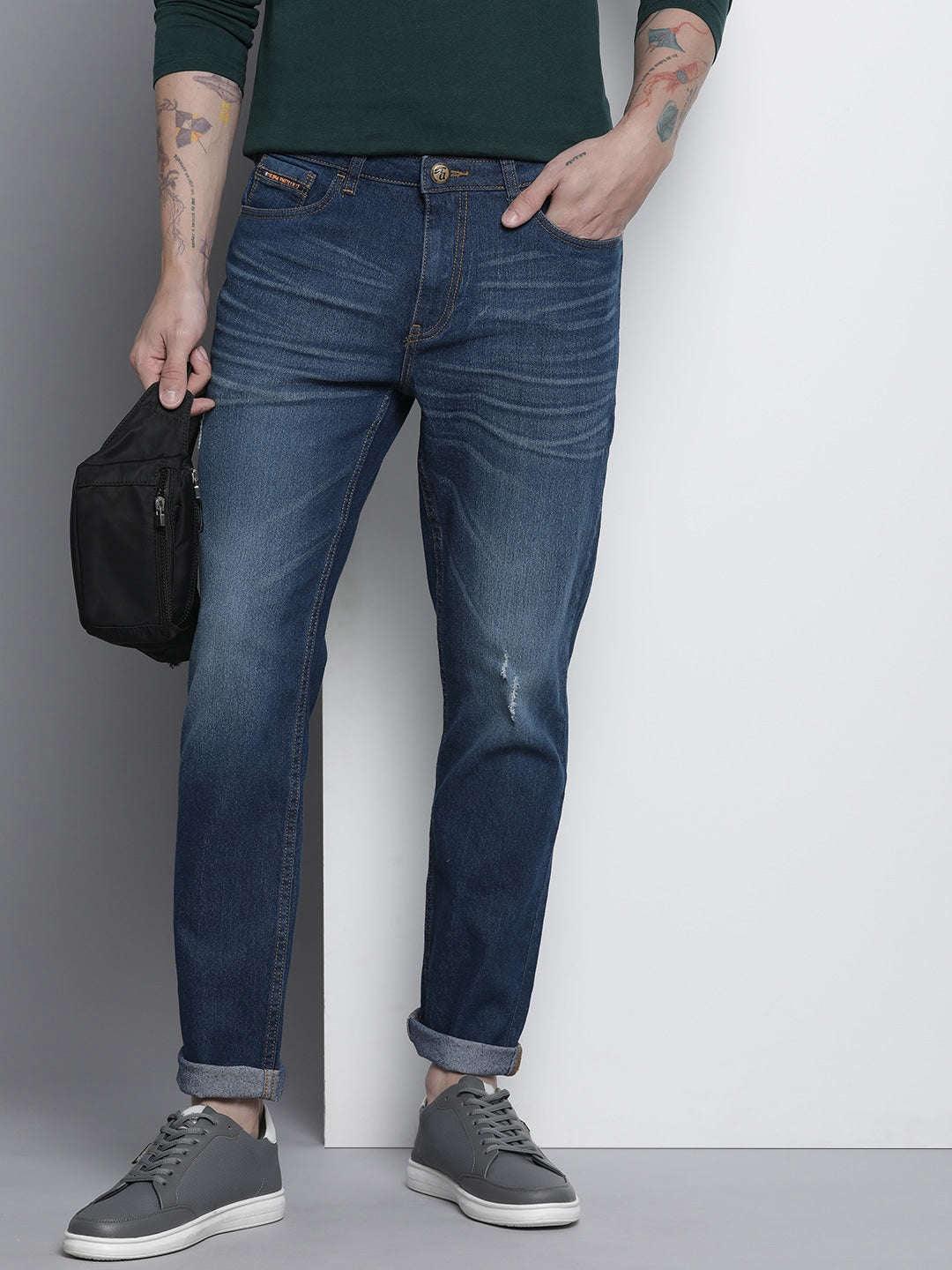 Men's Whisker Distressed Jeans