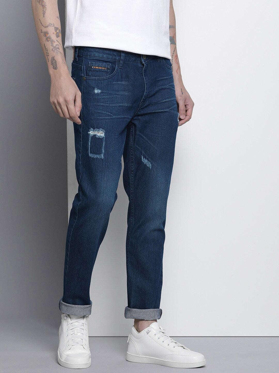 Men's Whisker Distressed Jeans