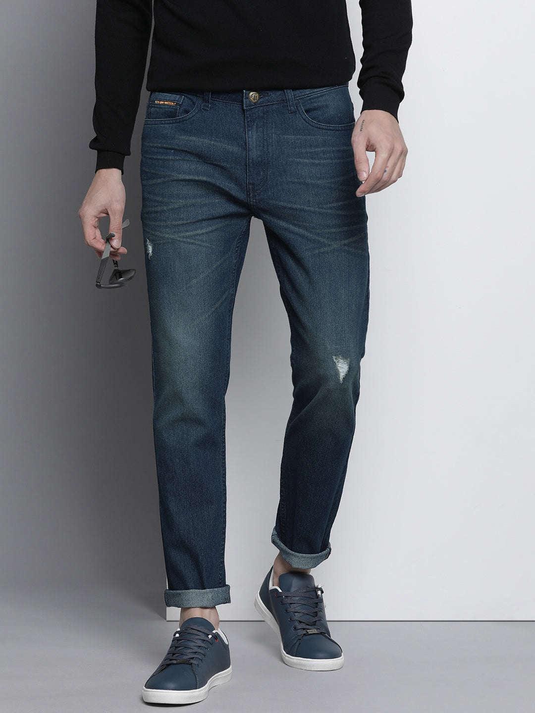 Men's Whisker Distressed Jeans