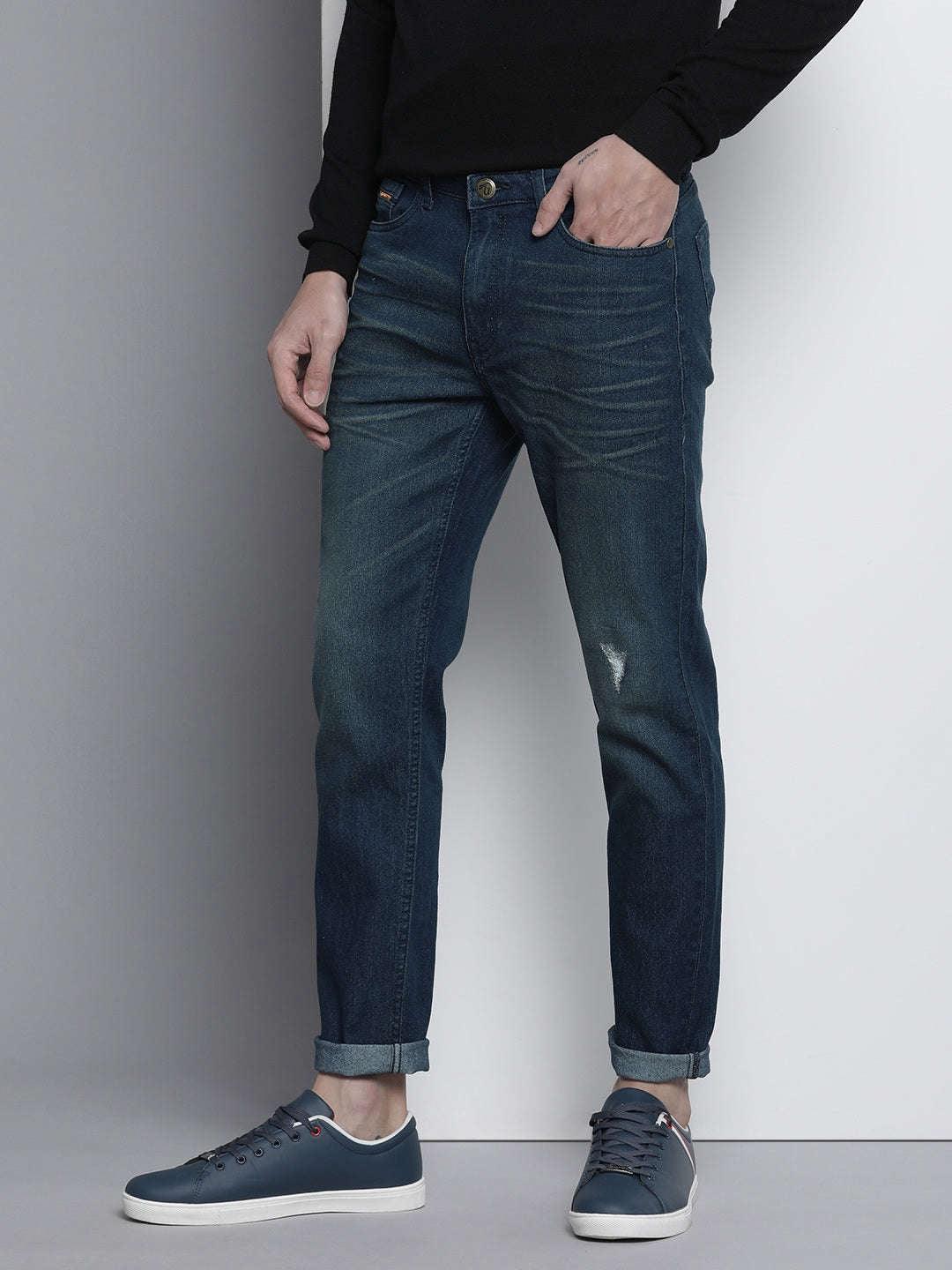 Men's Whisker Distressed Jeans