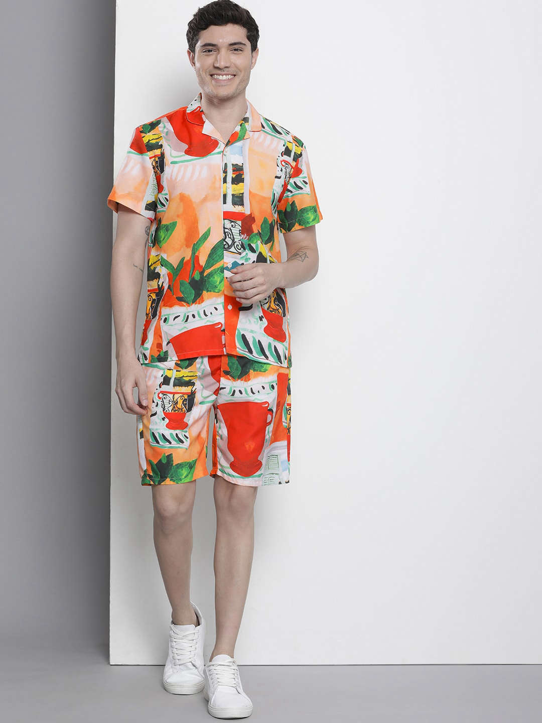 Men's Tropical Printed Viscose Coords