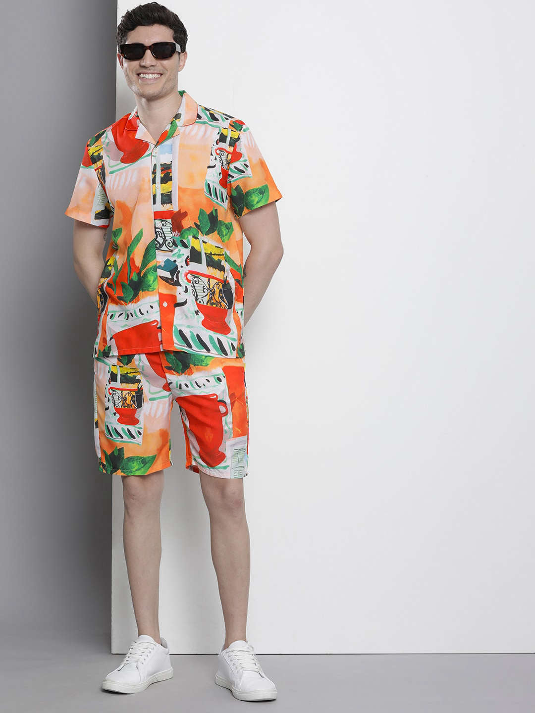 Men's Tropical Printed Viscose Coords