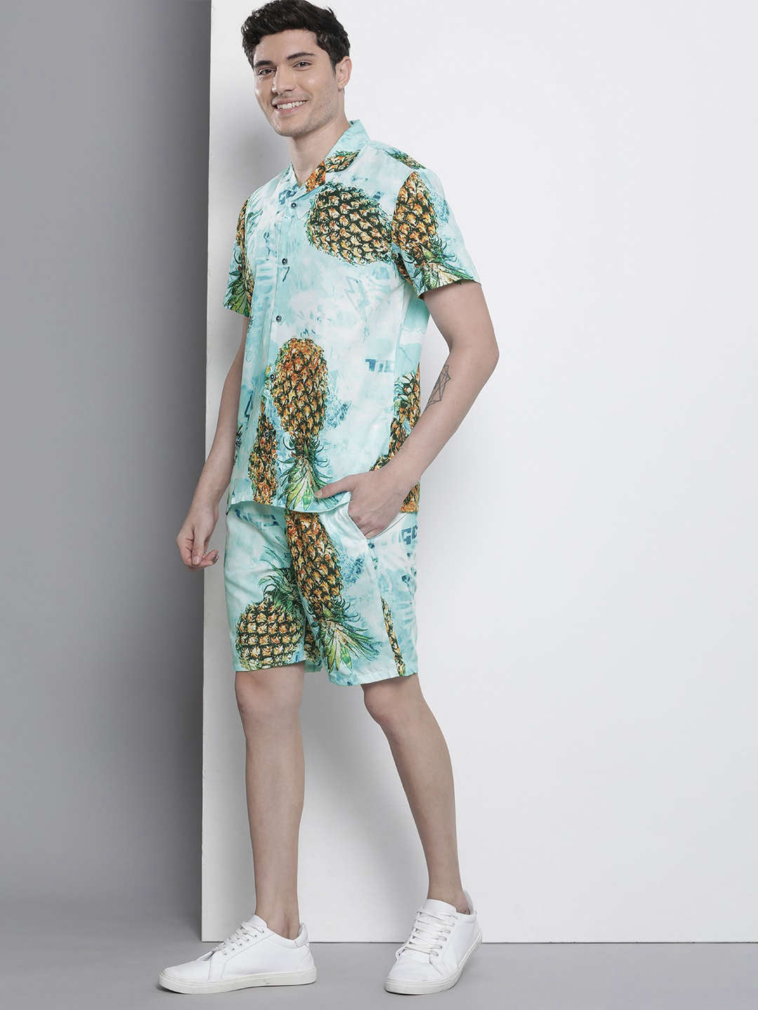 Men's Tropical Printed Viscose Coords