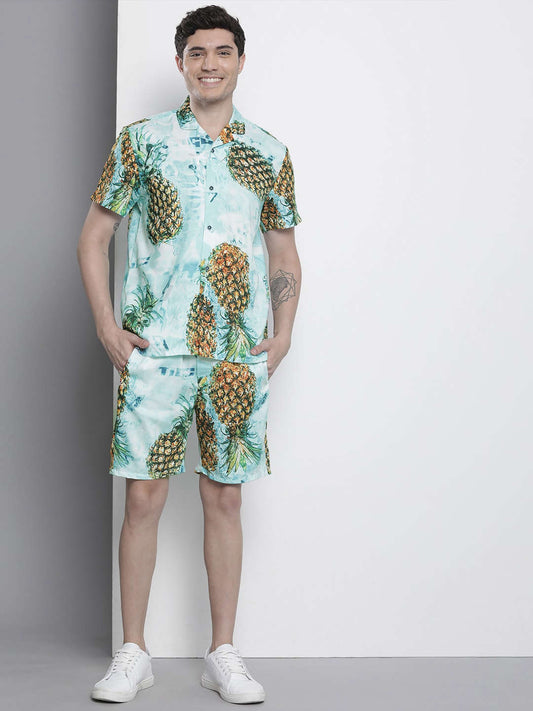 Men's Tropical Printed Viscose Coords