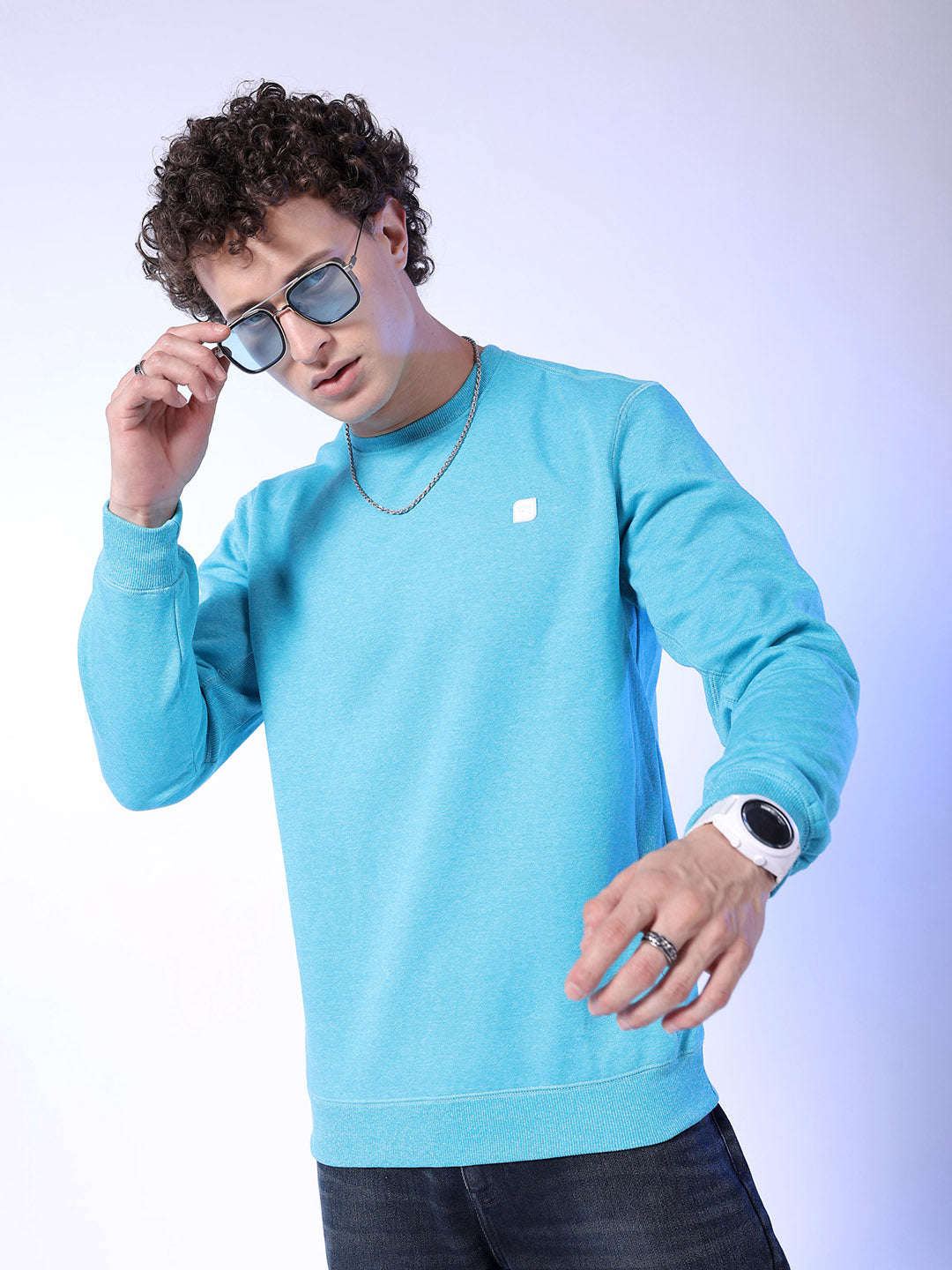 Men's Solid Regular Fit Sweatshirt