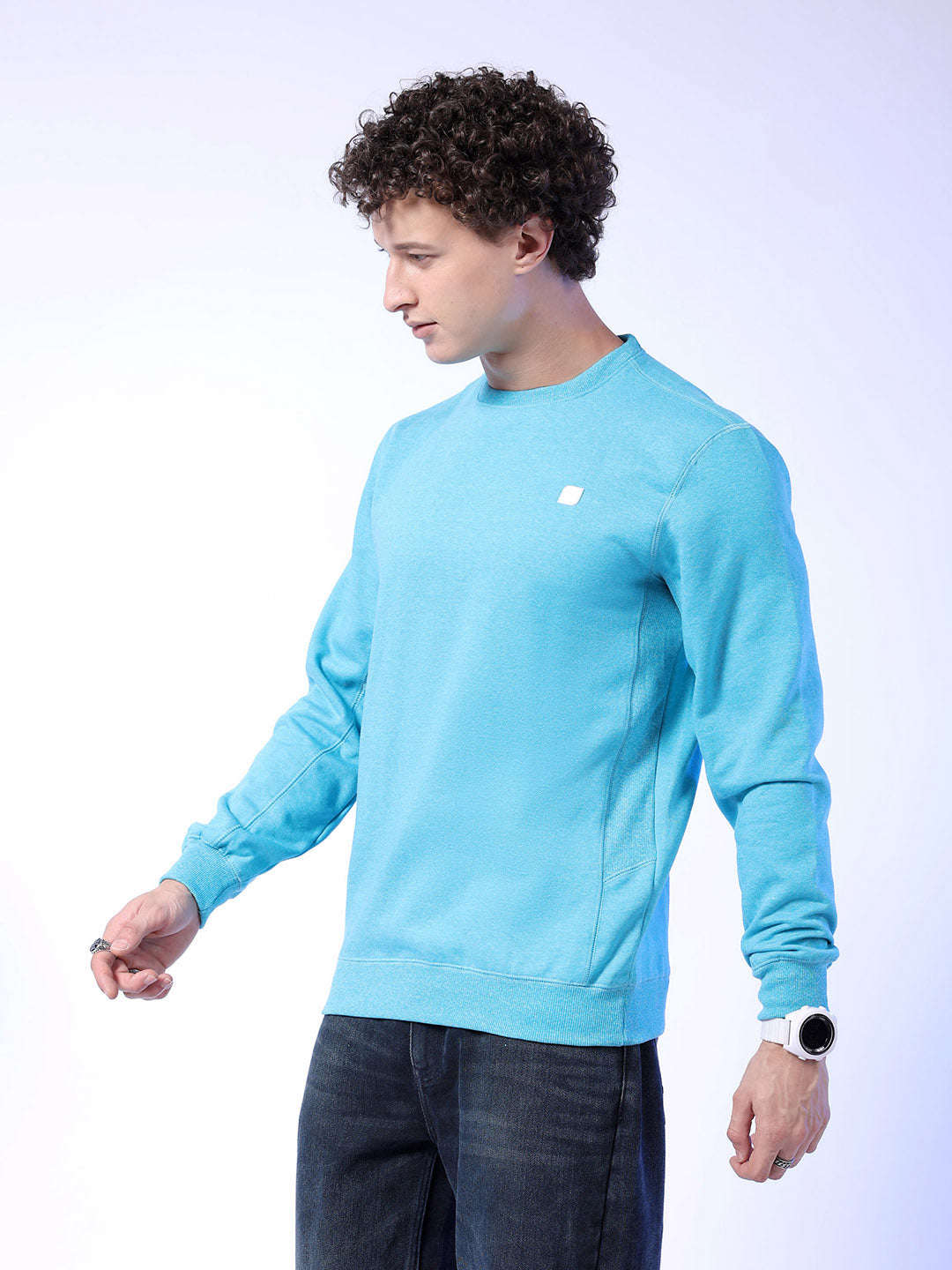 Men's Solid Regular Fit Sweatshirt