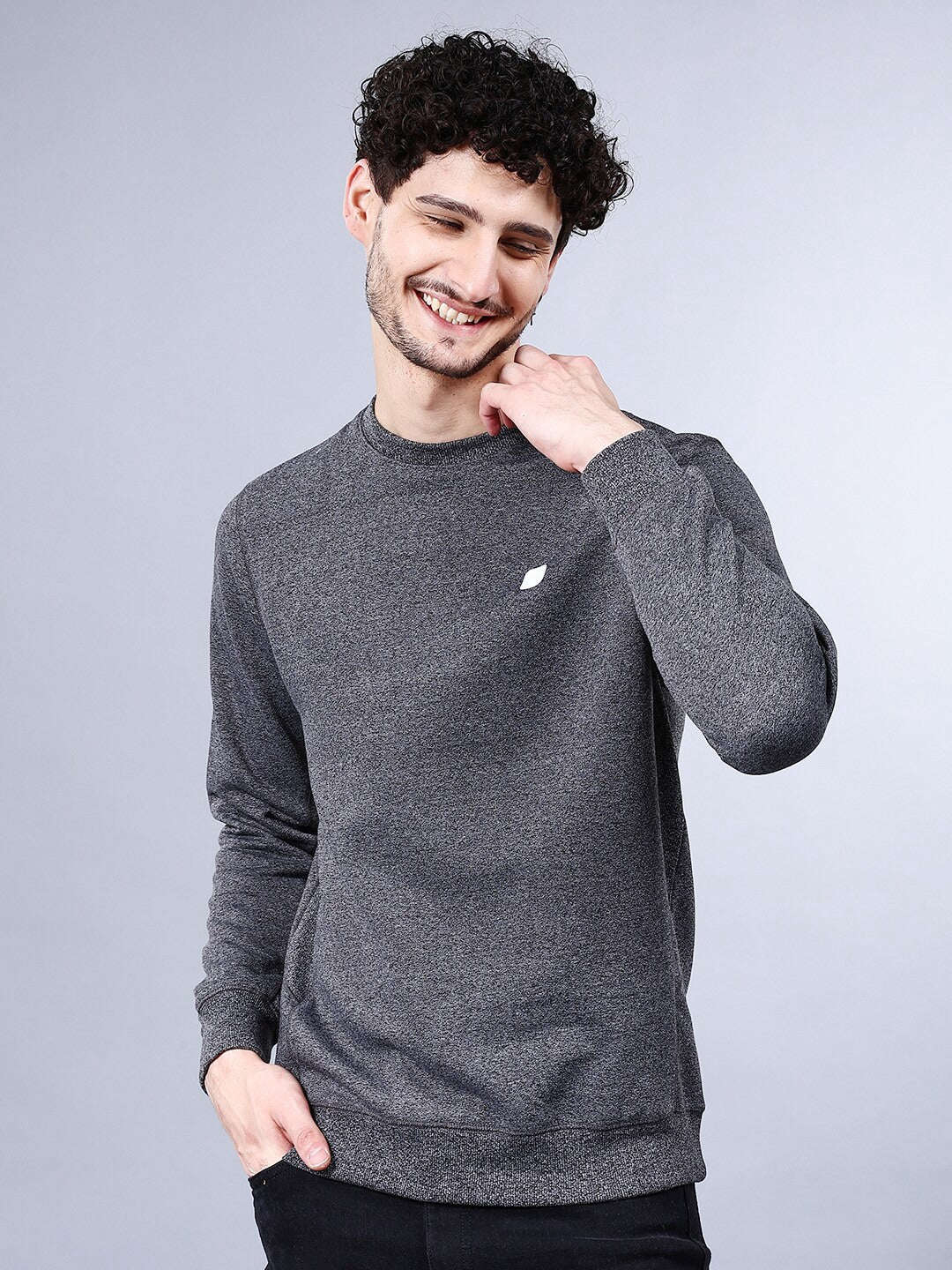 Men's Solid Regular Fit Sweatshirt