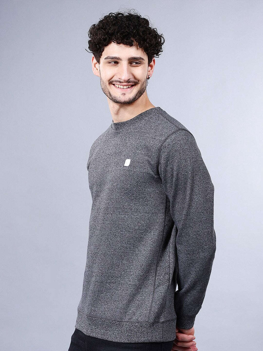 Men's Solid Regular Fit Sweatshirt