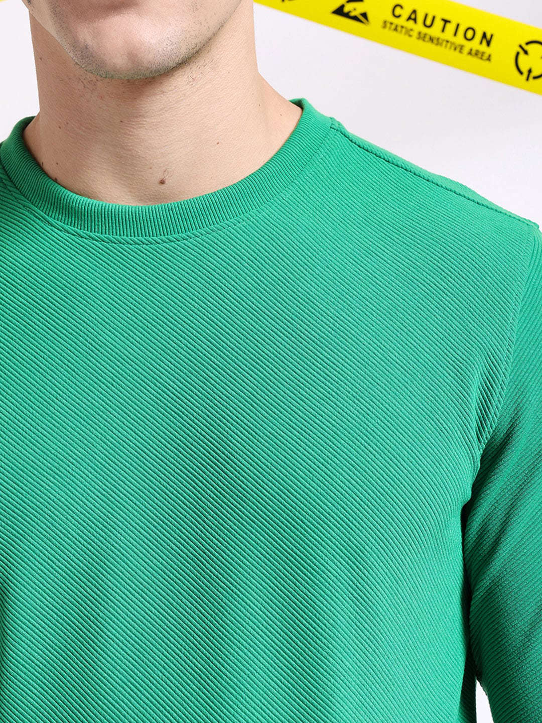 Men's Textured Regular Fit Sweatshirt