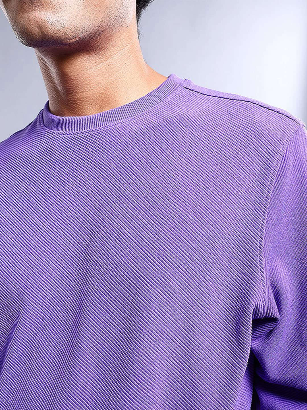 Men's Textured Regular Fit Sweatshirt