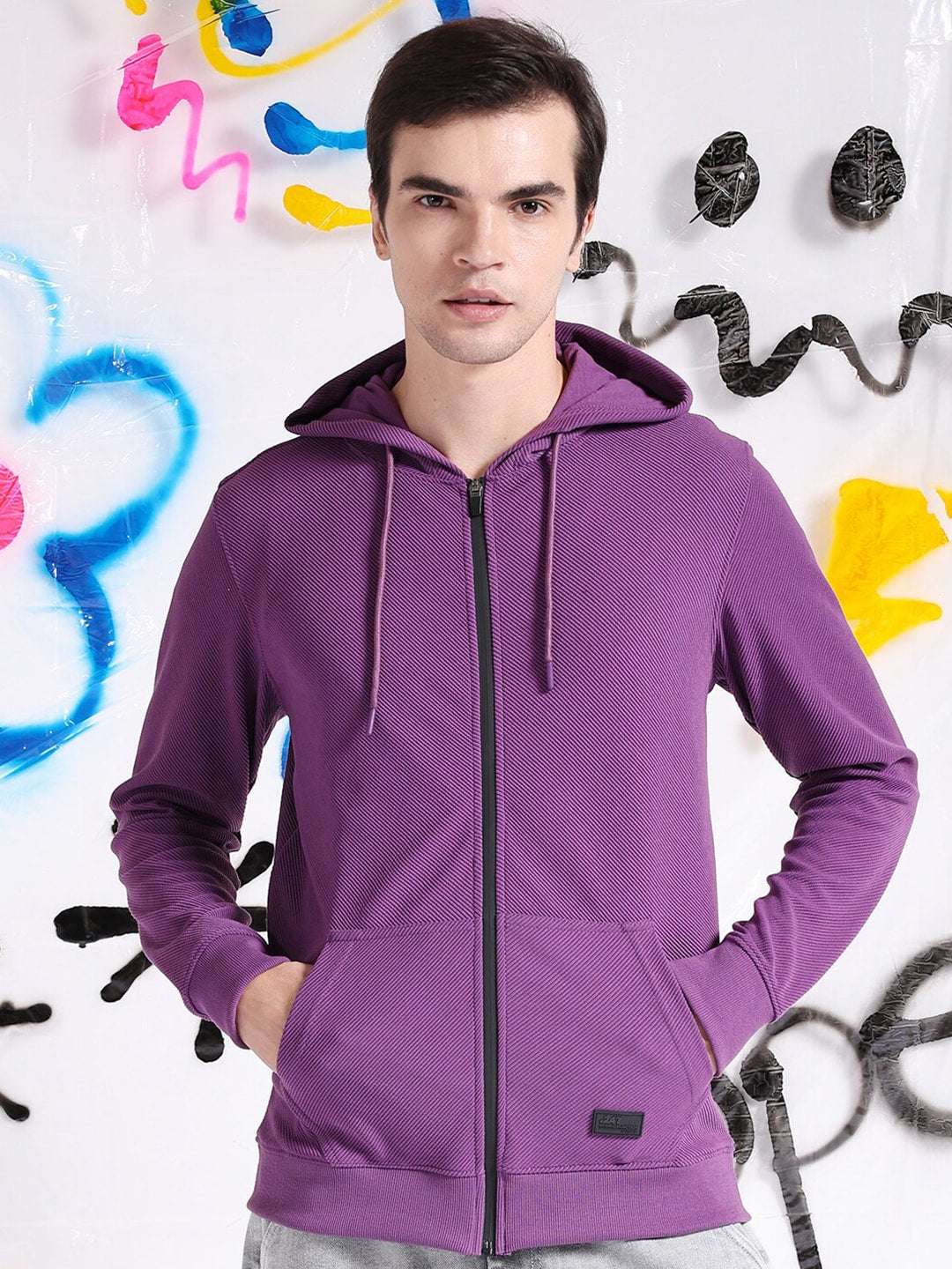 Men's Textured Regular Fit Sweatshirt