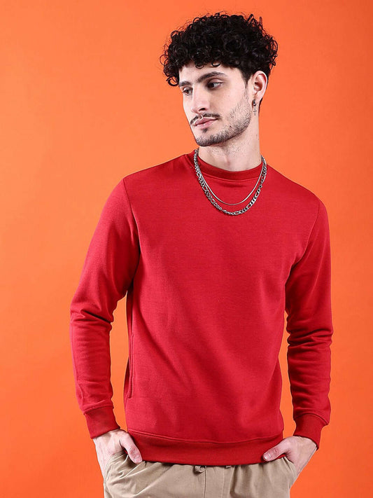 Men's Solid Regular Fit Sweatshirt