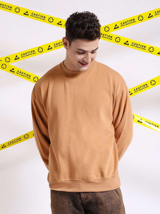 Men's Solid Oversized Sweatshirt