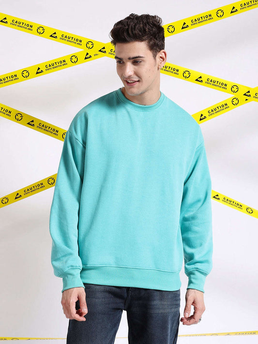 Men's Solid Oversized Sweatshirt