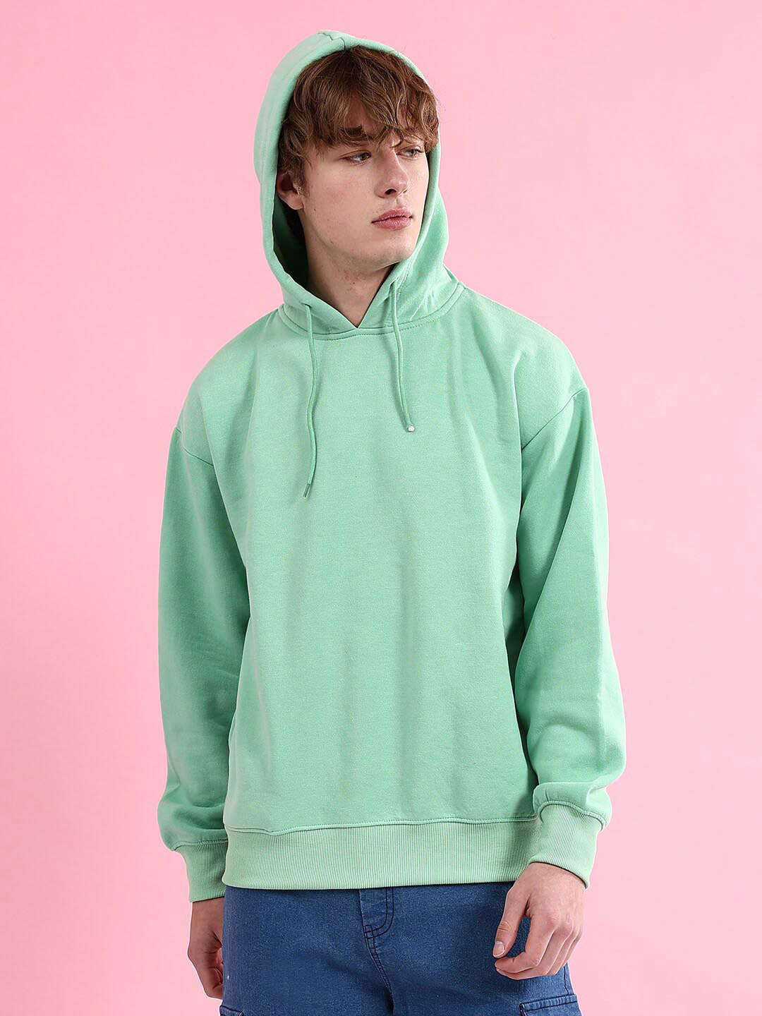 Men's Solid Oversized Sweatshirt