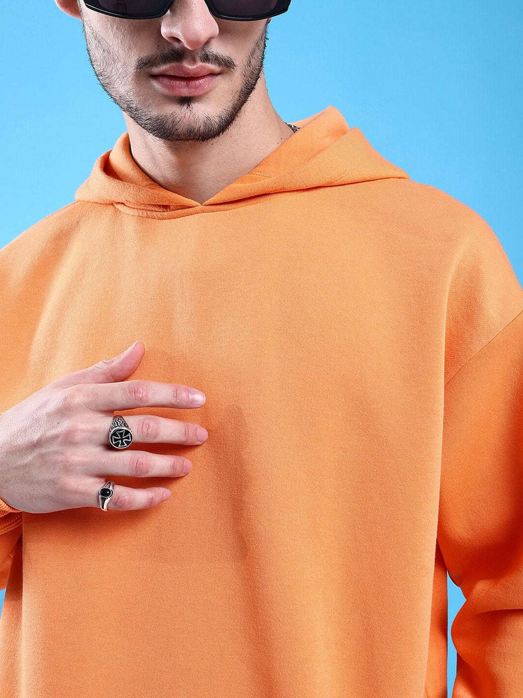 Men's Solid Oversized Sweatshirt