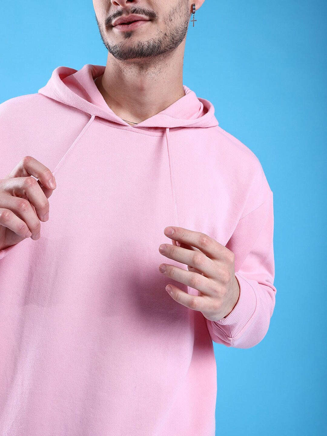 Men's Solid Oversized Sweatshirt