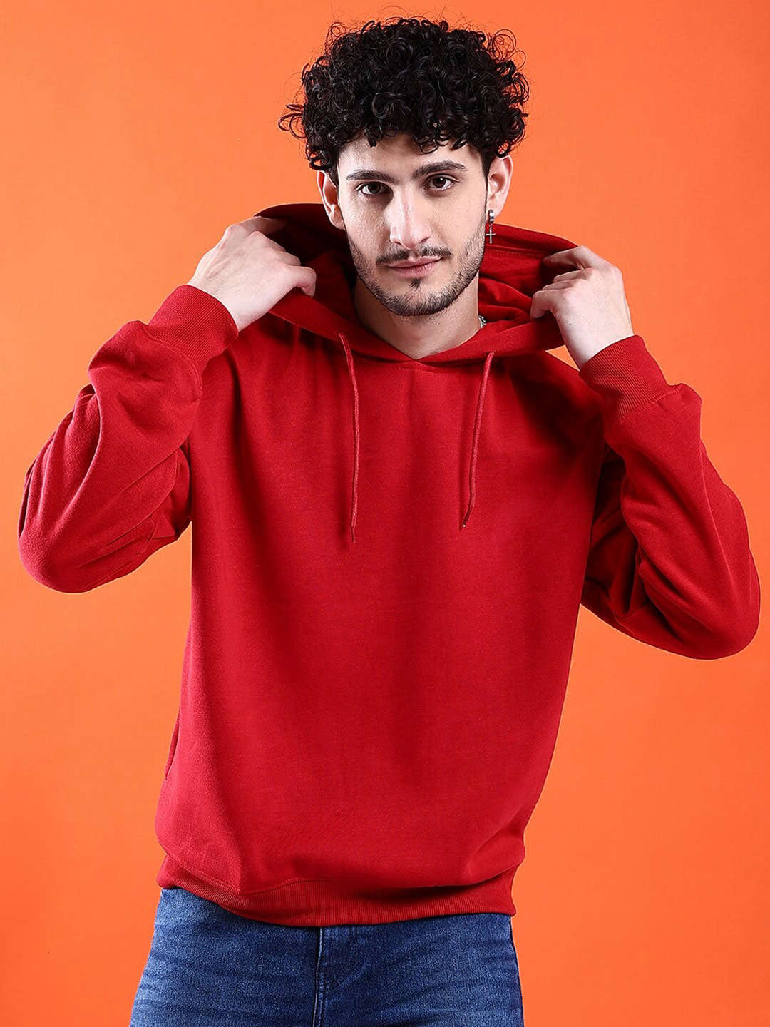 Men's Solid Oversized Sweatshirt