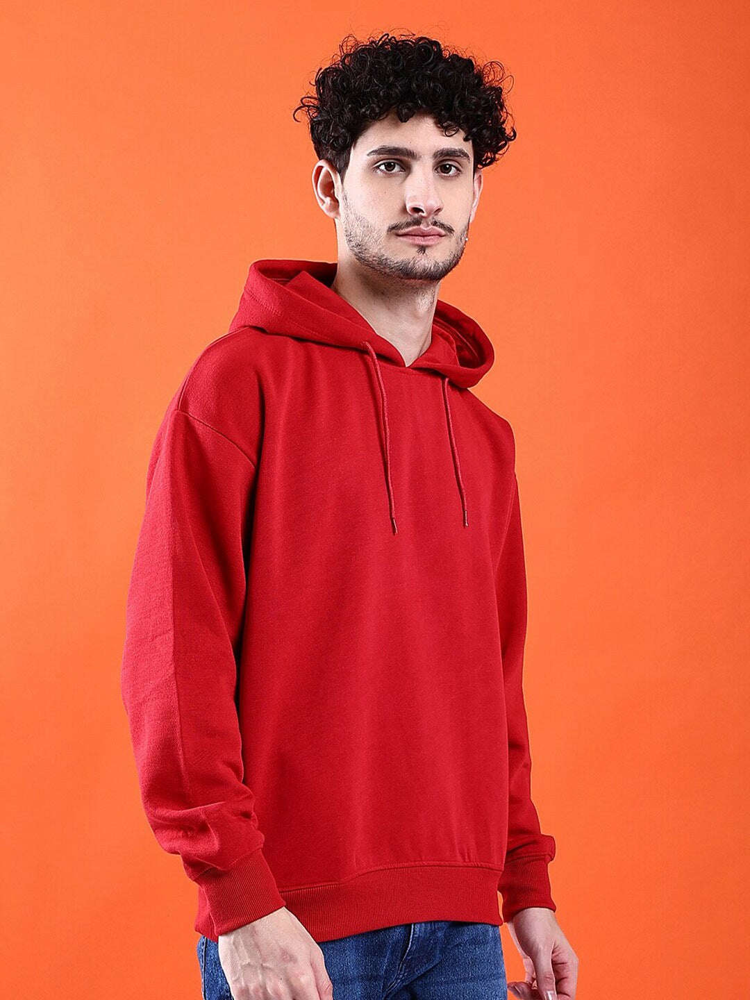 Men's Solid Oversized Sweatshirt