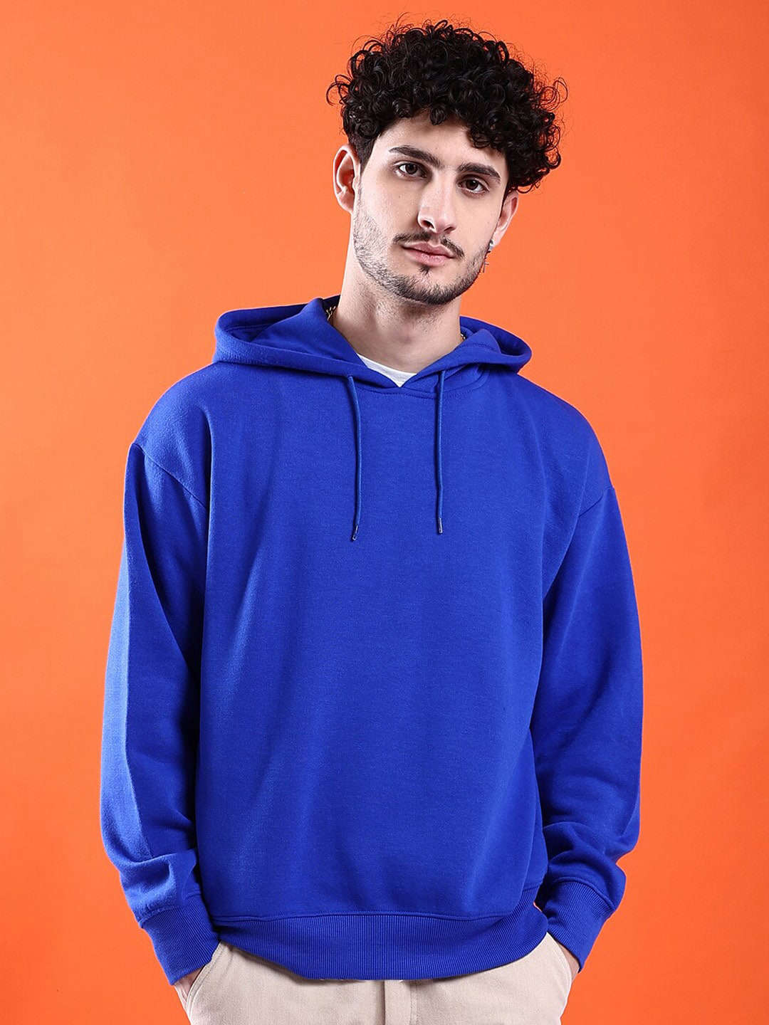 Men's Solid Oversized Sweatshirt