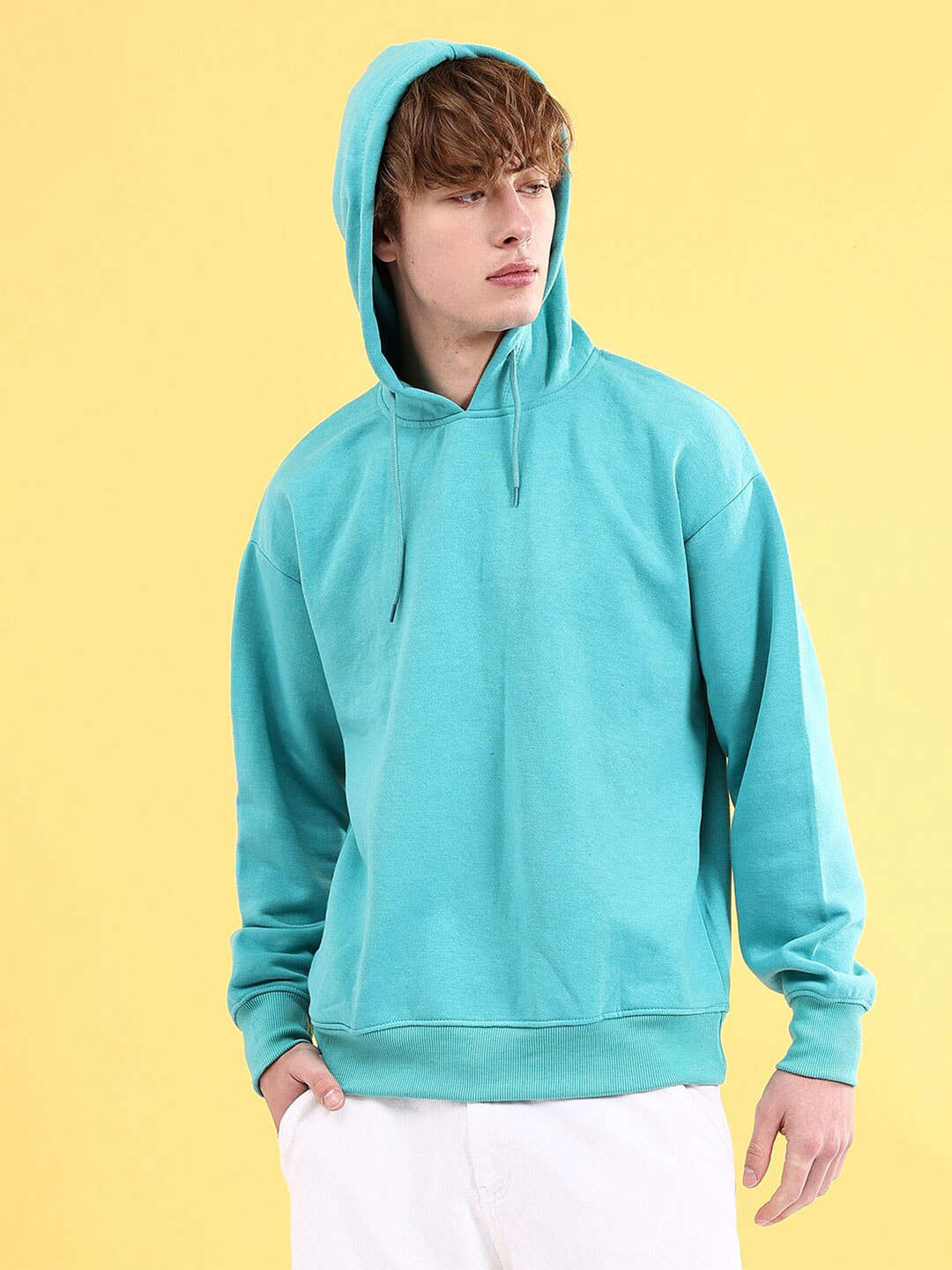 Men's Solid Oversized Sweatshirt