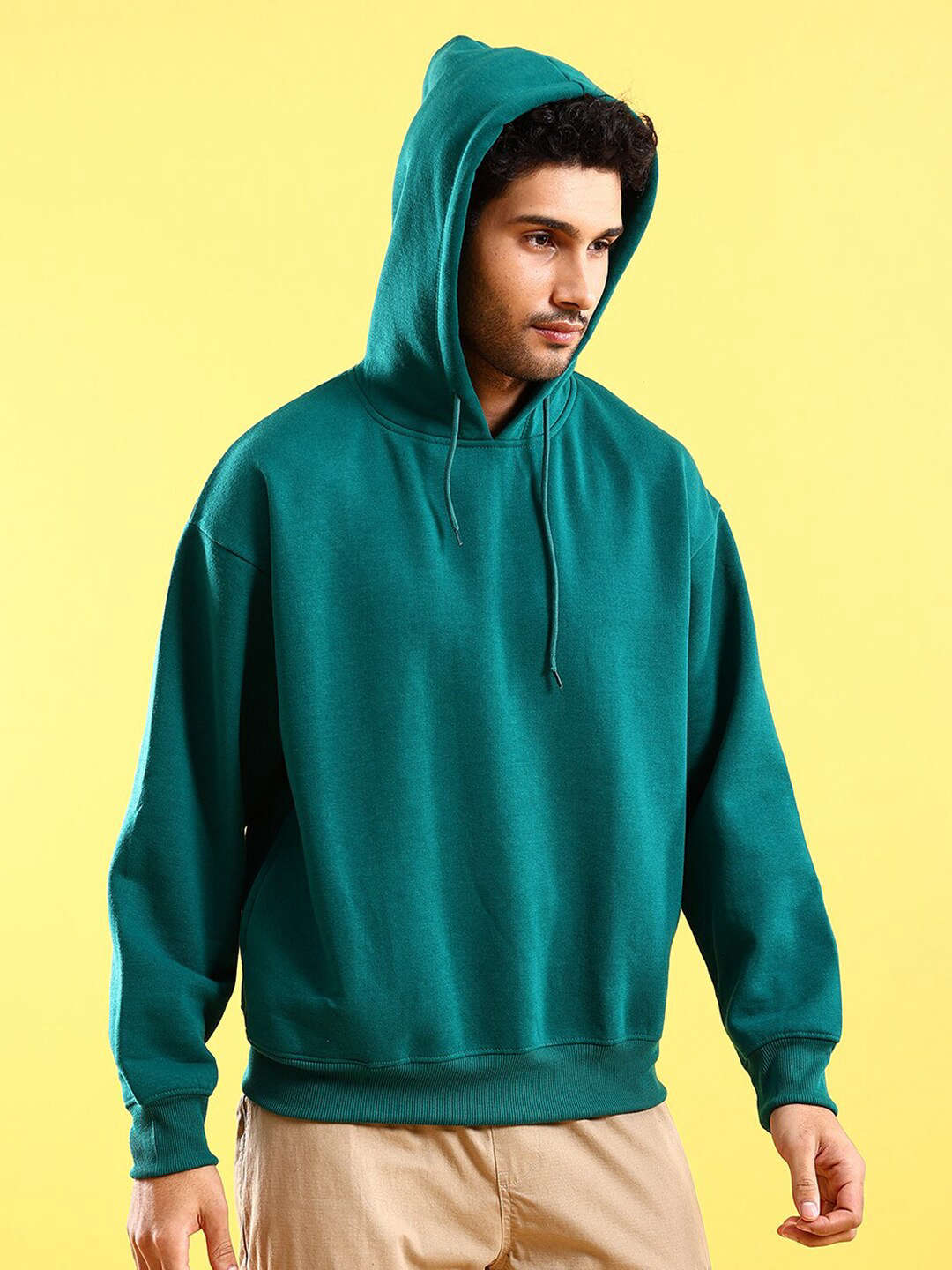 Men's Solid Oversized Sweatshirt