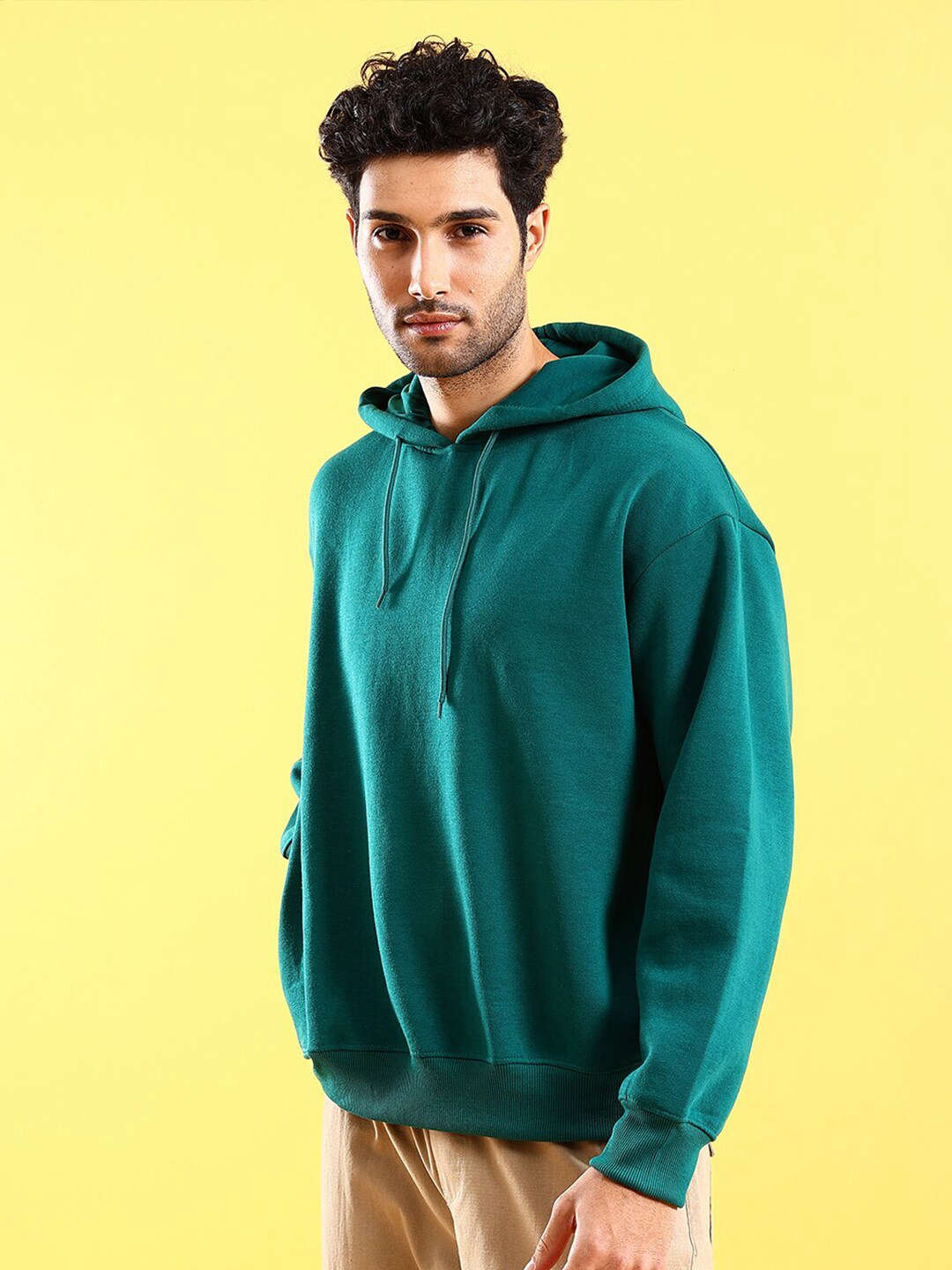 Men's Solid Oversized Sweatshirt