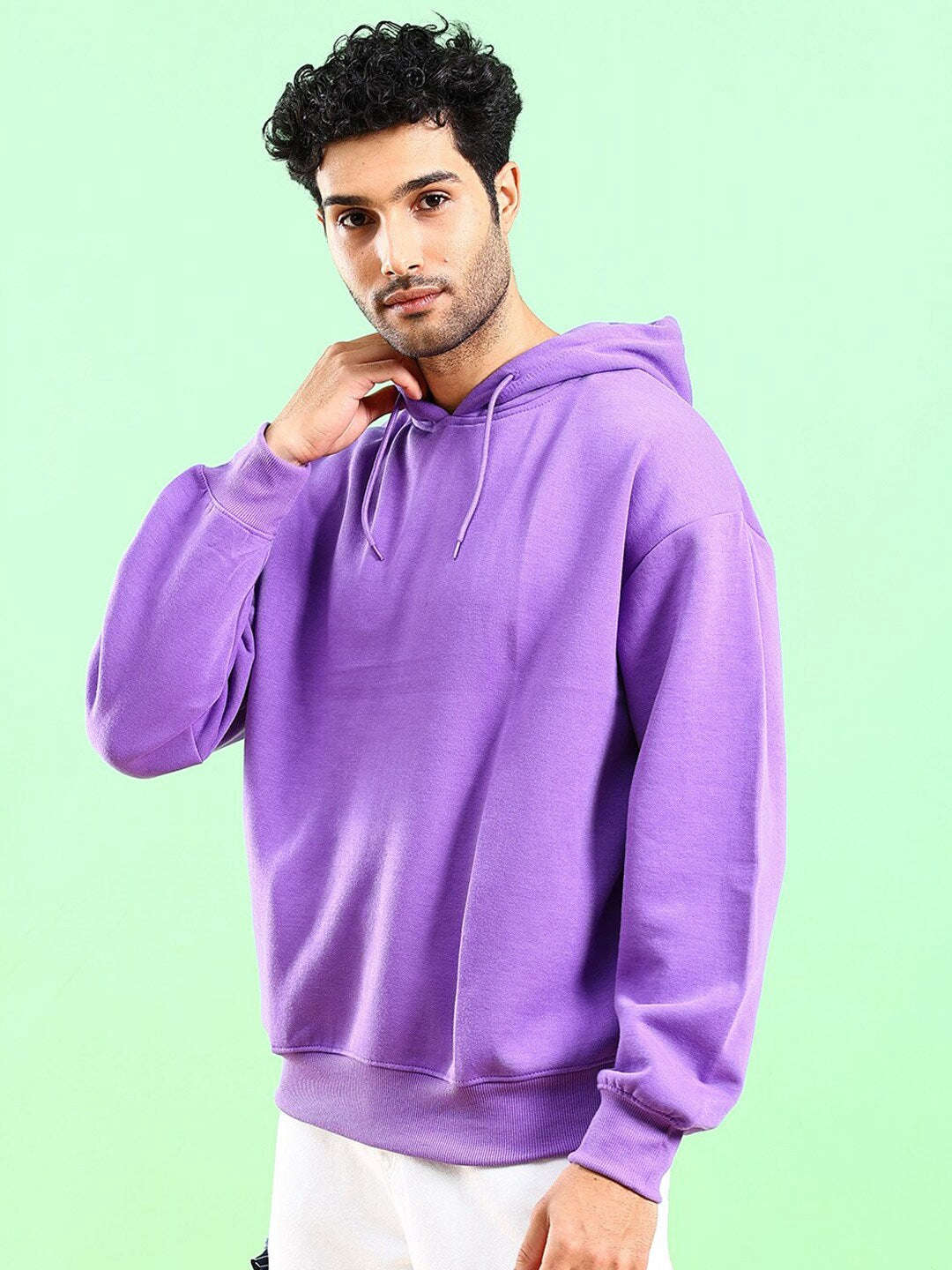 Men's Solid Oversized Sweatshirt