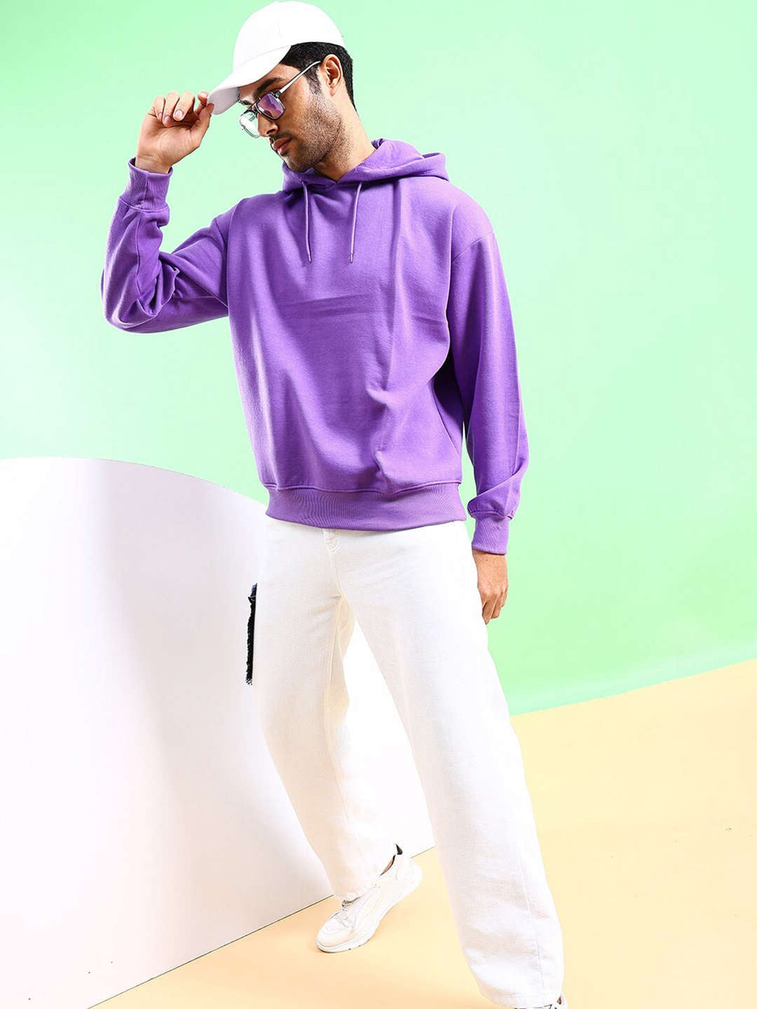 Men's Solid Oversized Sweatshirt