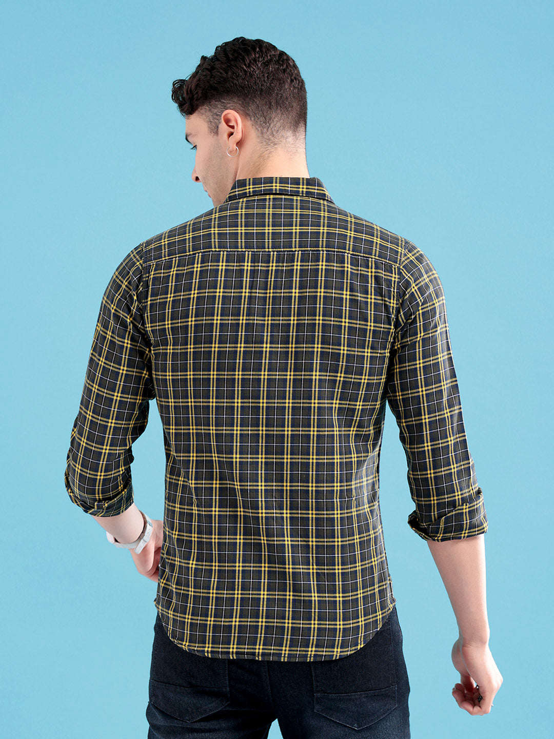 Men's Checked Slim Fit Shirt