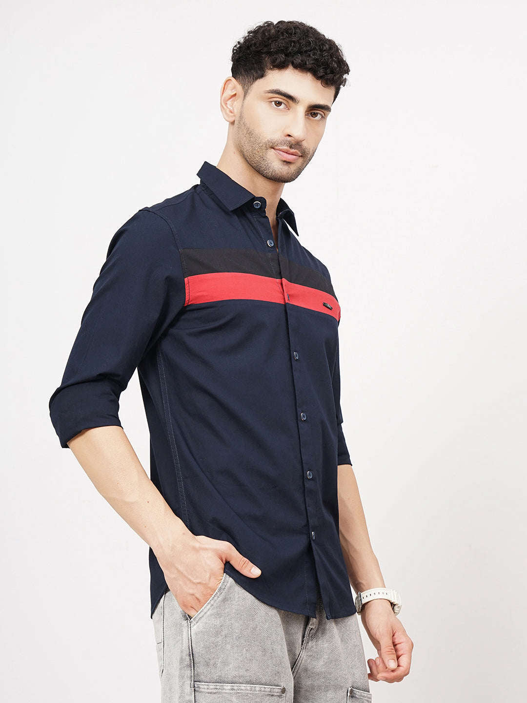 Men's Color Block Shirt