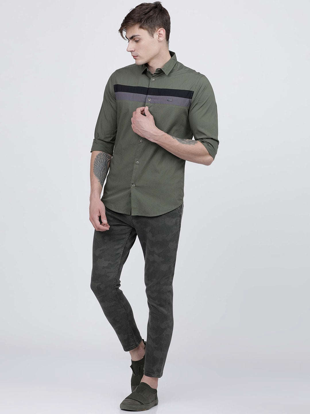 Men's Color Block Shirt