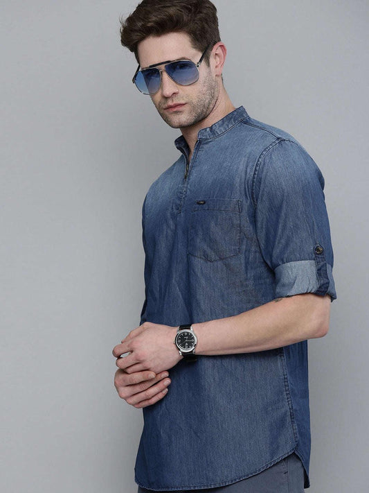 Men's Denim Kurta