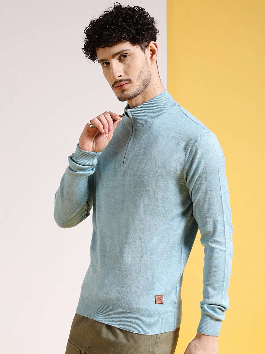 Men's Solid Regular Fit Sweater