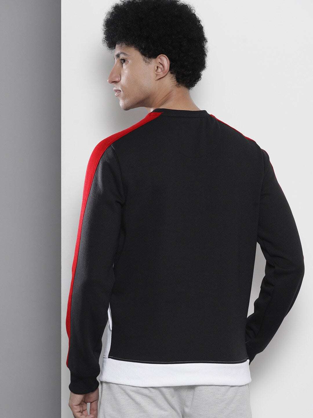 Men's Colourblocked Regular Fit Sweatshirt