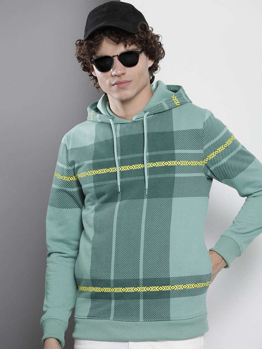 Men's Checked Regular Fit Sweatshirt