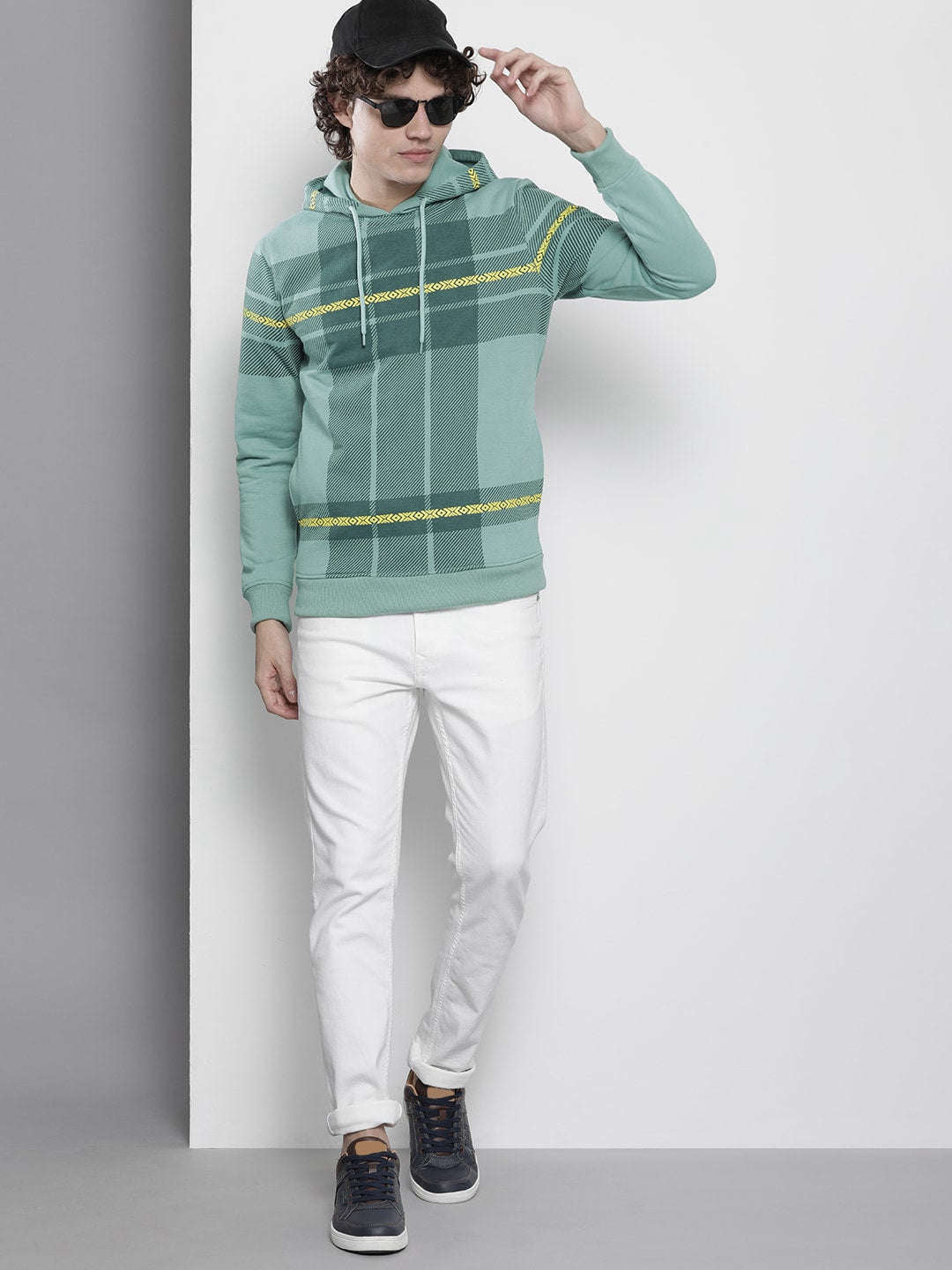 Men's Checked Regular Fit Sweatshirt