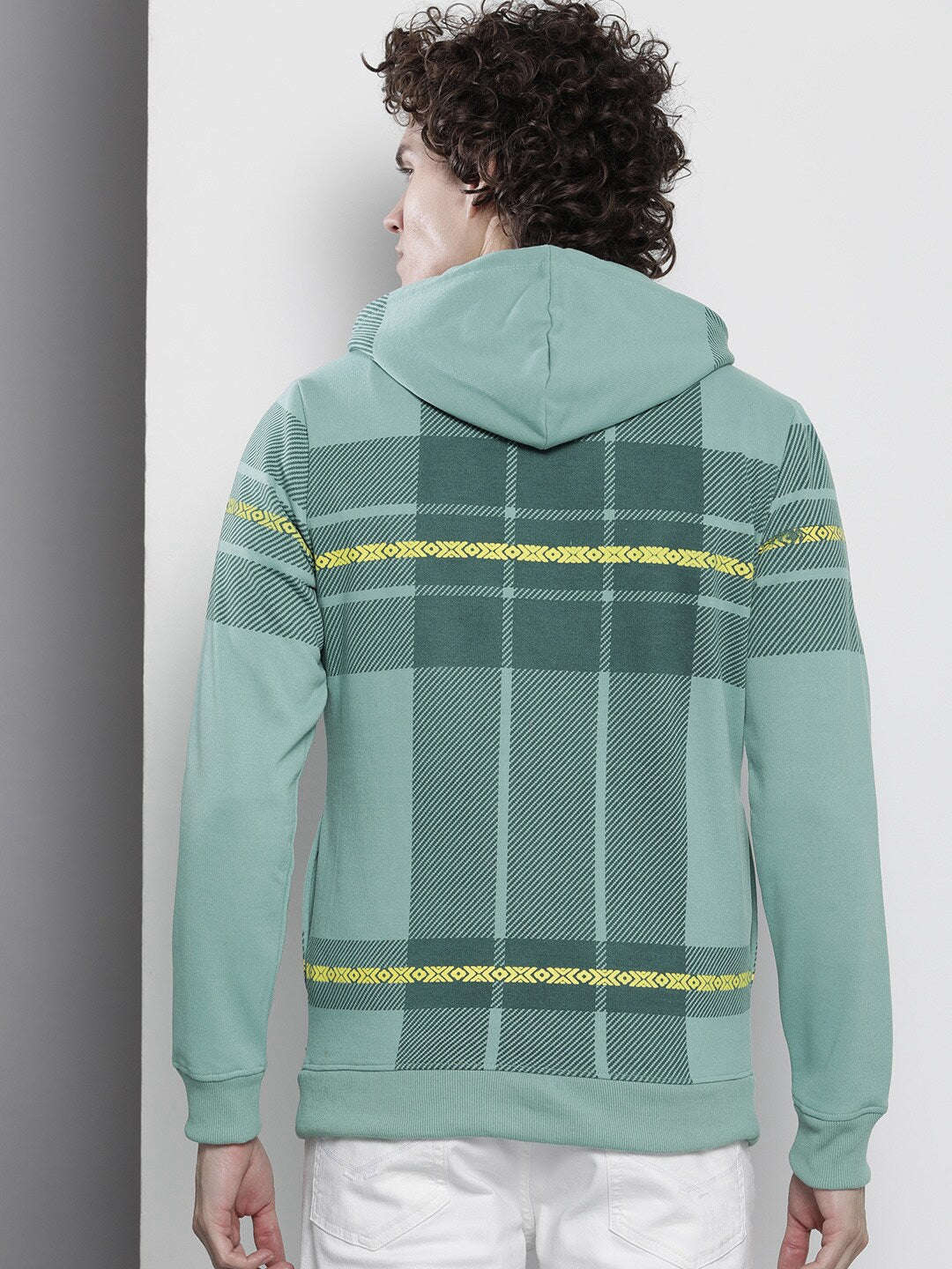 Men's Checked Regular Fit Sweatshirt