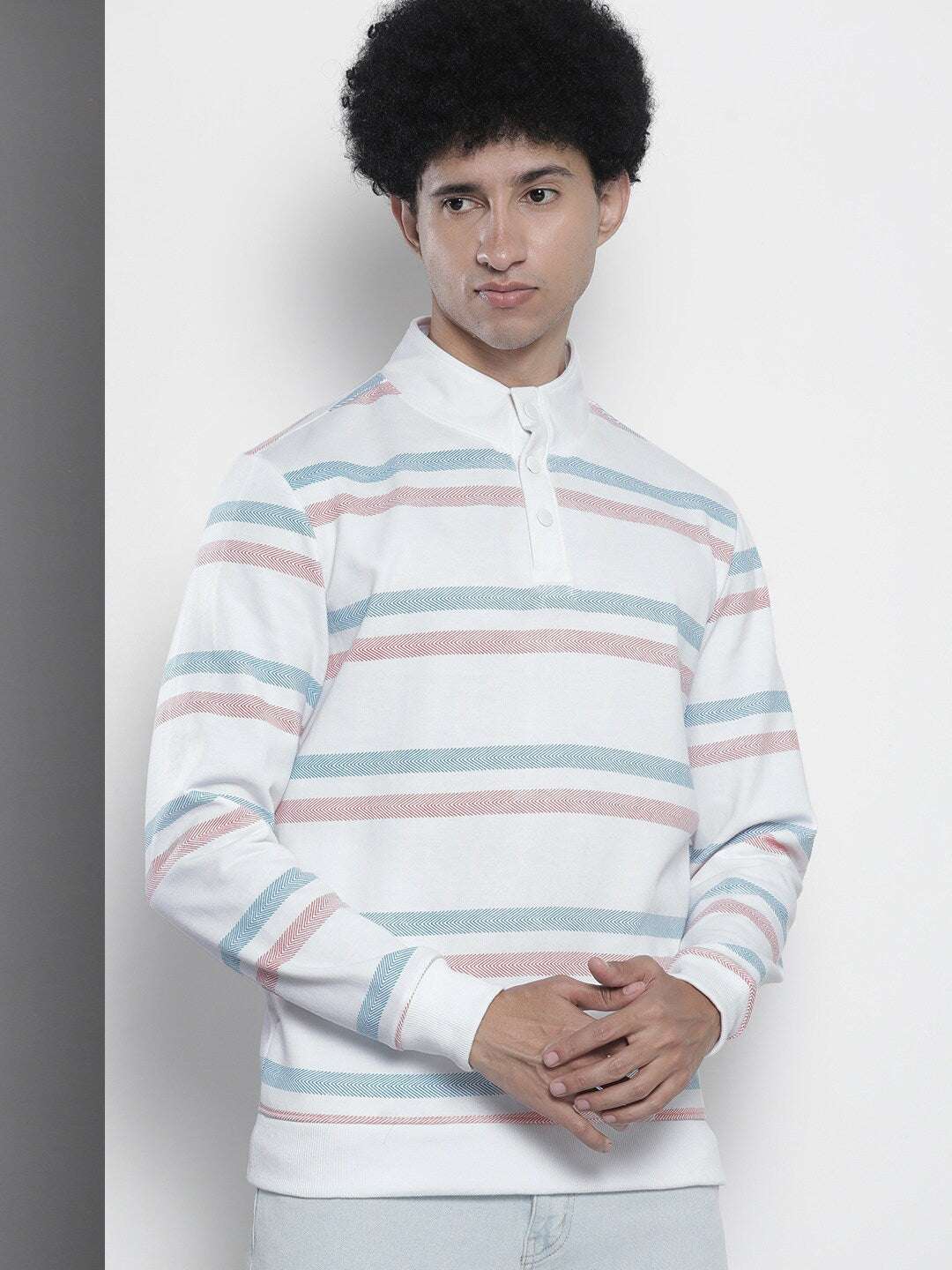 Men's Striped Regular Fit Sweatshirt