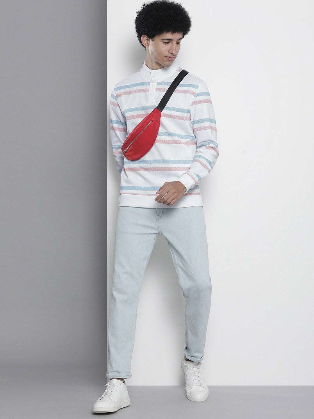 Men's Striped Regular Fit Sweatshirt