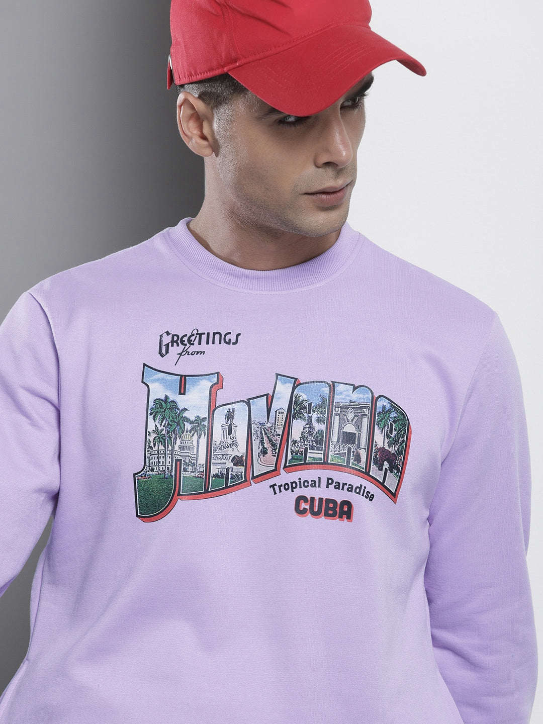 Men's Printed Regular Fit Sweatshirt