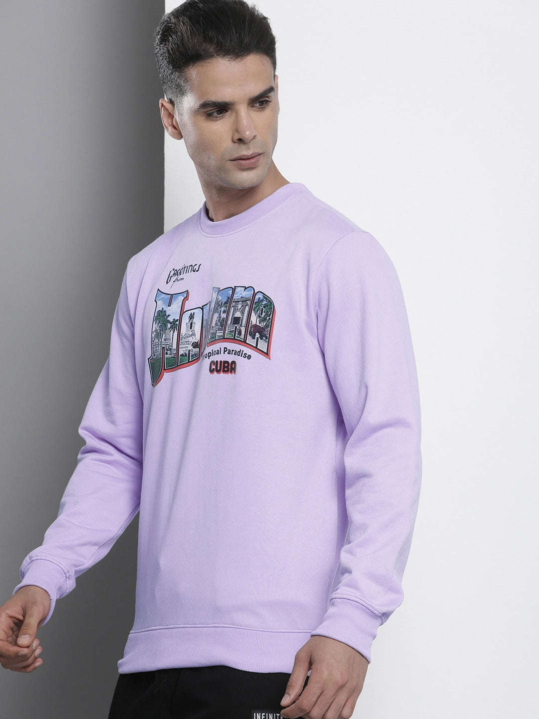 Men's Printed Regular Fit Sweatshirt