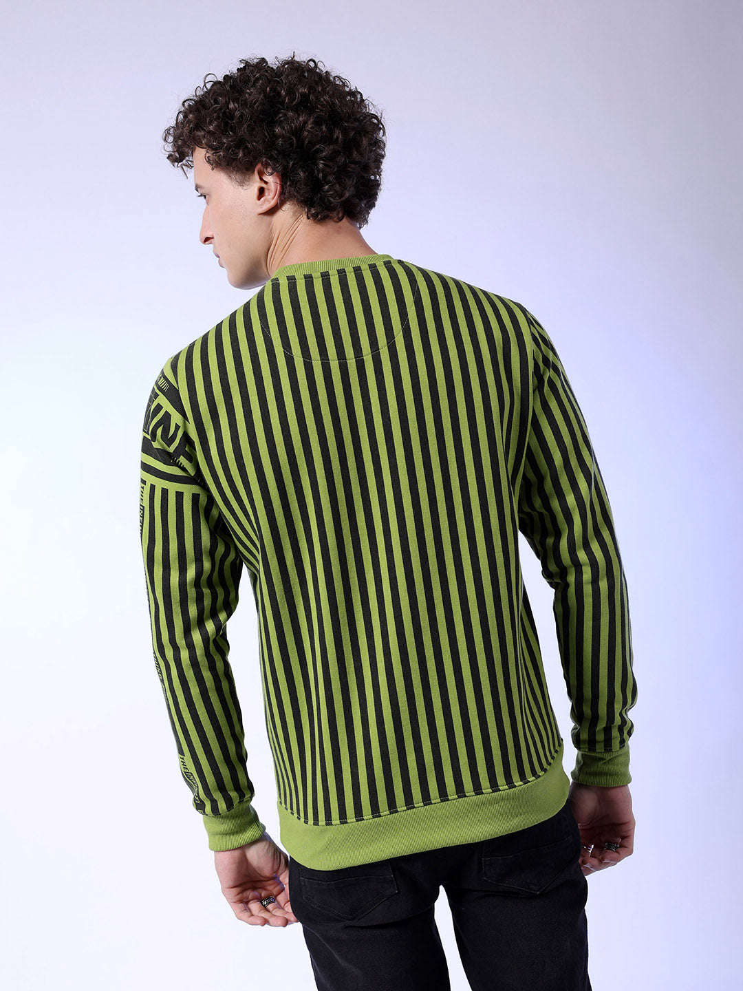 Men's Striped Regular Fit Sweatshirt