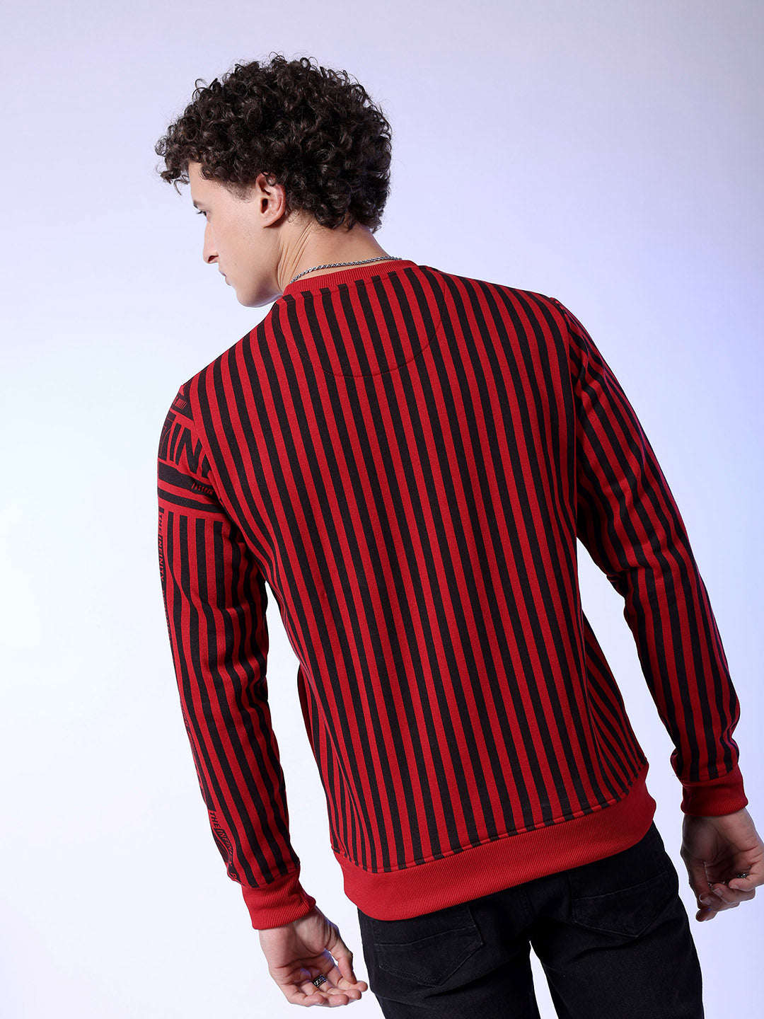 Men's Striped Regular Fit Sweatshirt