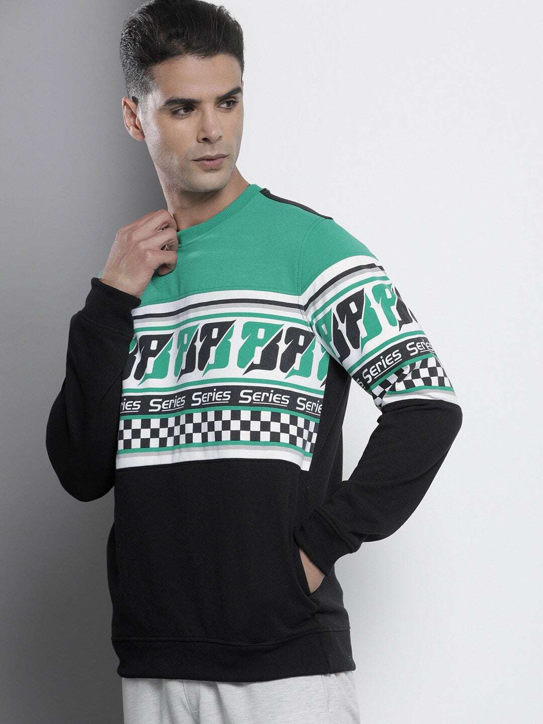 Men's Printed Regular Fit Sweatshirt