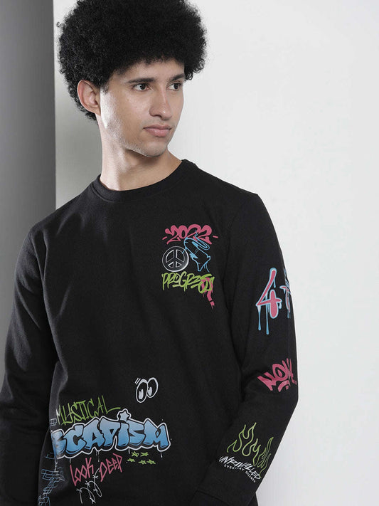 Men's Printed Regular Fit Sweatshirt