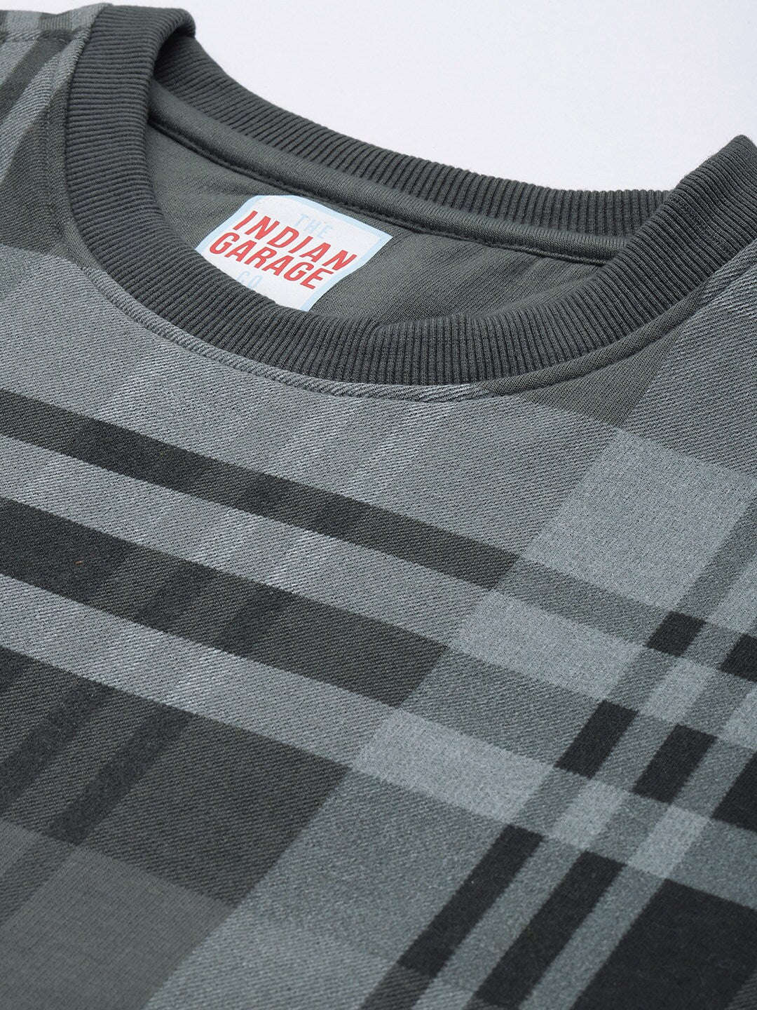 Men's Checked Regular Fit Sweatshirt